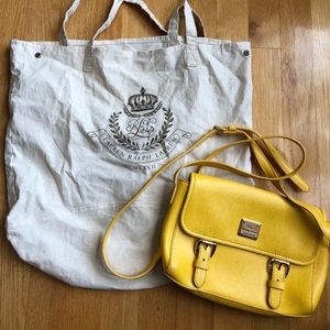 Ralph Lauren crossbody purse - yellow